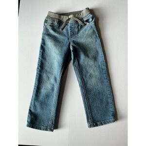 Okie Dokie Jeans Toddler Boys 5T Blue Excellent Pull-On Elastic Waist Denim